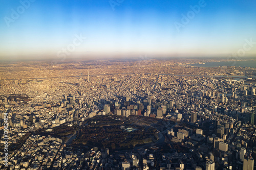 Aerial photograph from over Tokyo Japan, 2016/12/17
