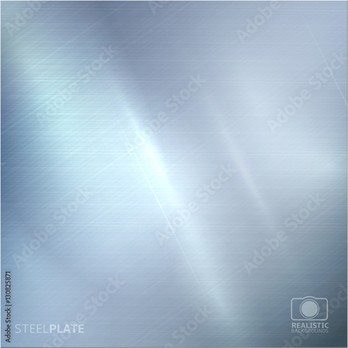 Obraz na płótnie Silver realistic brushed metal vector background w salonie