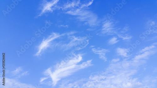 Bright blue sky with clouds used for background