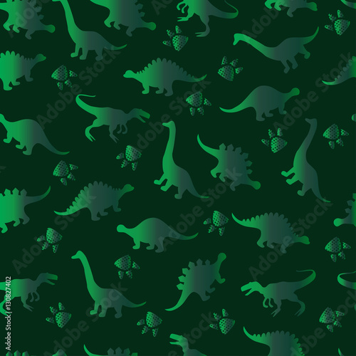 Fototapeta Naklejka Na Ścianę i Meble -  Cute kids pattern for girls and boys. Colorful dinosaurs on the abstract grunge background create a fun cartoon drawing. The background is made in neon colors. Urban backdrop for textile and fabric.