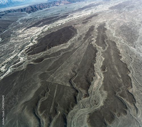 Lines and Geoglyphs in the Nazca desert. It is a designated UNESCO World Heritage Site - Peru, South America photo