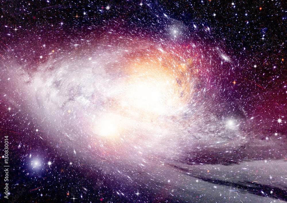 Stars, dust and gas nebula in a far galaxy Stars, dust and gas nebula in a far galaxy