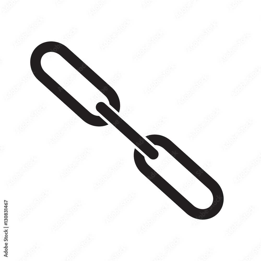 chain link icon on White Background. chain link sign.