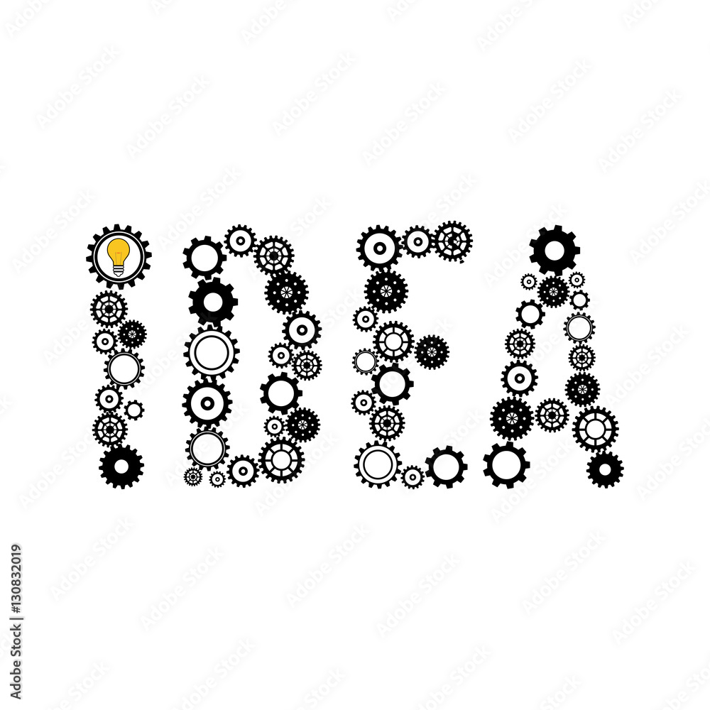 light bulb with gears and cogs working together, idea concept. light bulb with gears and cogs working together, idea concept.