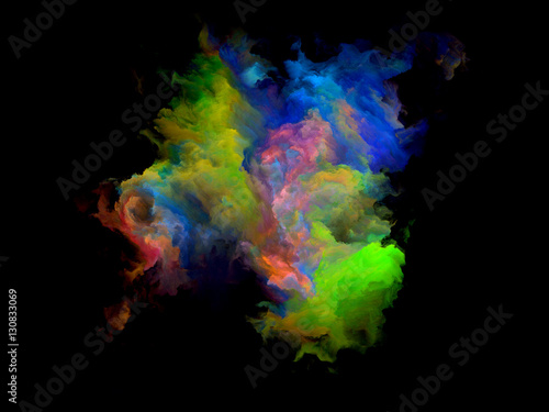 Colorful Fractal Cloud Particle