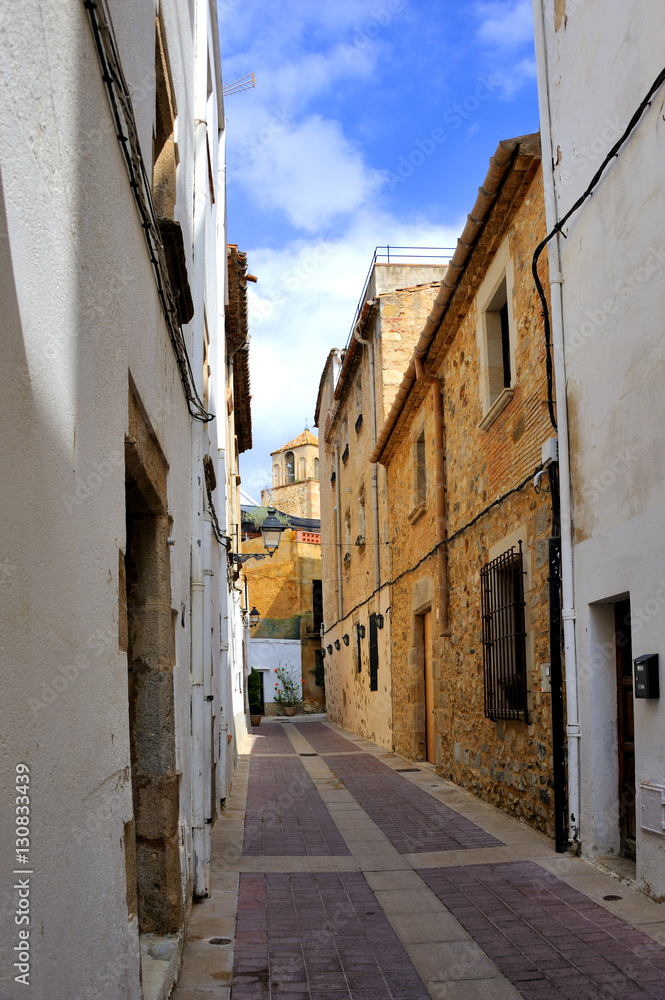 Fototapeta premium the medieval walled town Vila Vella, Tossa de Mar, Catalonia 