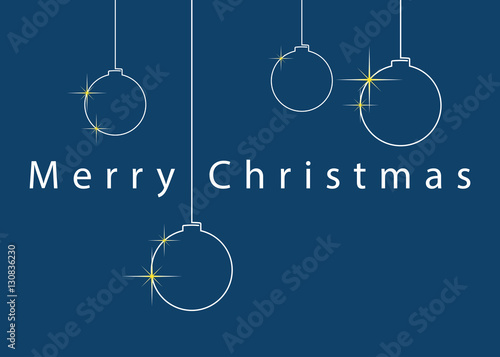 Christmas wishes - baubles and text, 5x7 inches