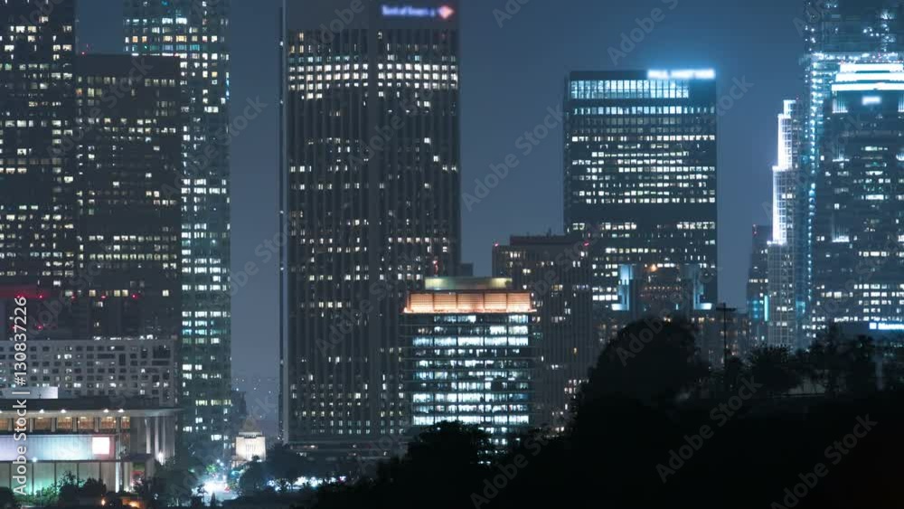 Los Angeles Skyscrapers 30 Time Lapse Night Los Angeles Skyscrapers 30 Time Lapse Night