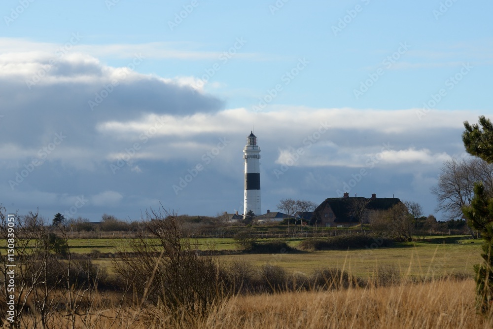 Leuchtturm Kampen und Heidelandschaft Leuchtturm Kampen und Heidelandschaft