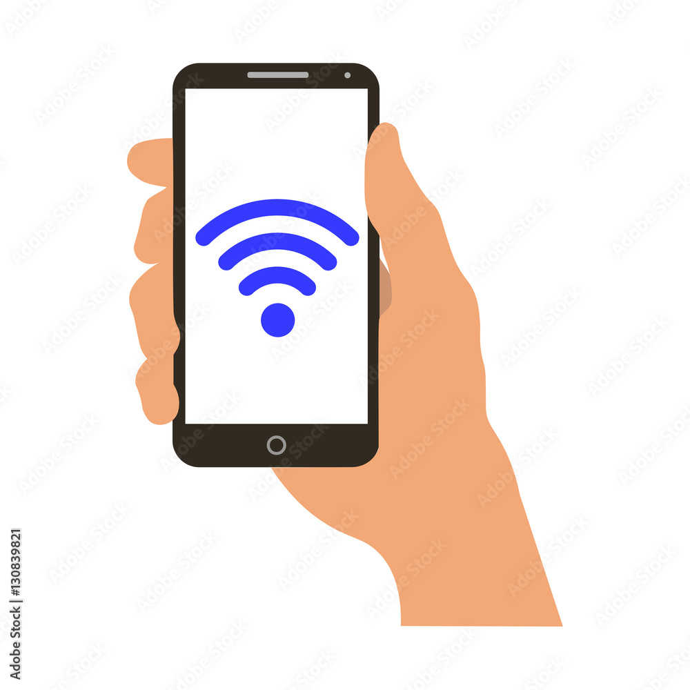Hand holding smartphone vector illustration Hand holding smartphone vector illustration