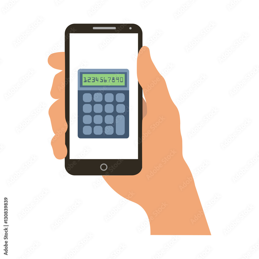 Hand holding smartphone vector illustration Hand holding smartphone vector illustration