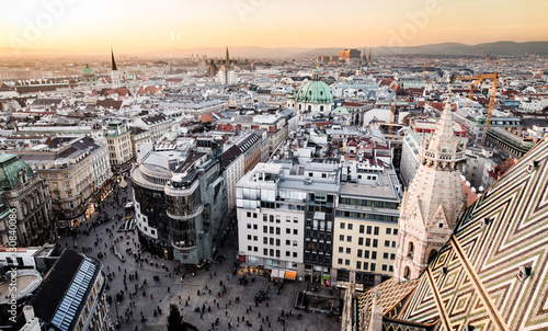Aerial view of Vienna, Austria, Europe