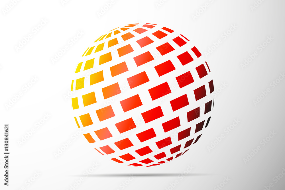 Abstract vector logo ball, Abstract vector logo ball,