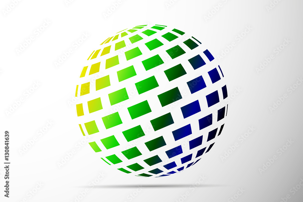 Abstract vector logo ball, Abstract vector logo ball,