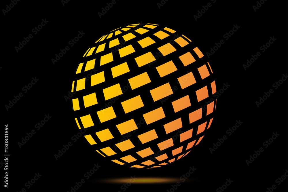 Abstract vector logo ball, Abstract vector logo ball,