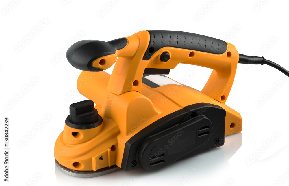 Power planer on a white background Power planer on a white background