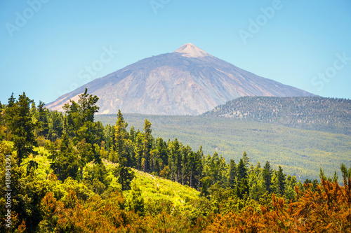 View of  El Teide Volcano in Tenerife  Canary Islands  Spain