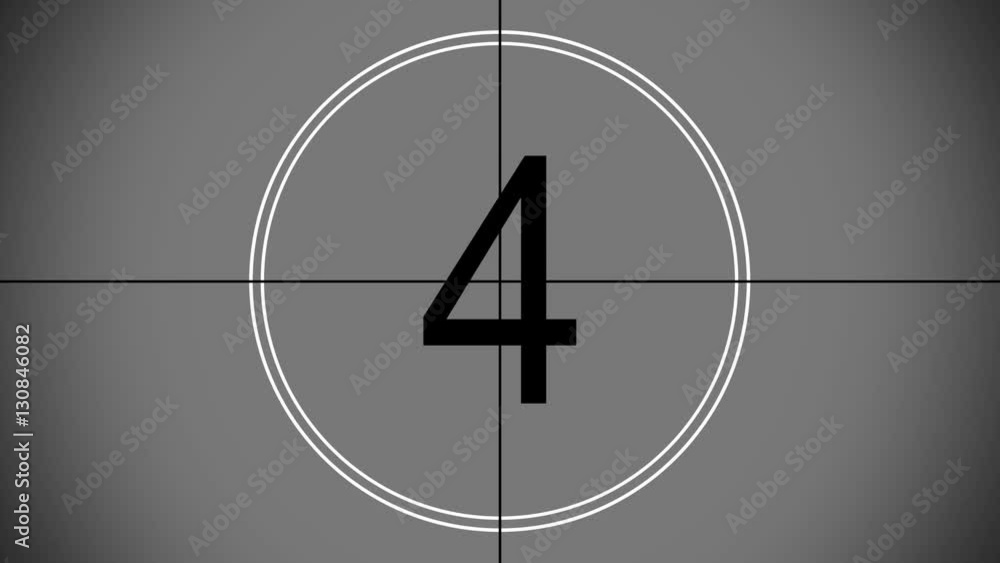 clean retro movie countdown with vignette clean retro movie countdown with vignette