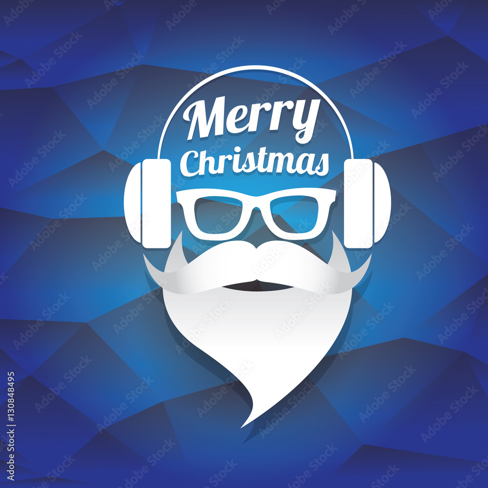 vector Christmas hipster santa claus greeting card vector Christmas hipster santa claus greeting card
