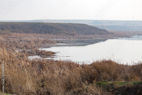 lake in nature in autumn