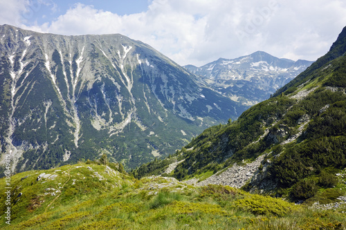 Green hills and Landscape to Banderishki chukar peak, Pirin Mountain, Bulgaria