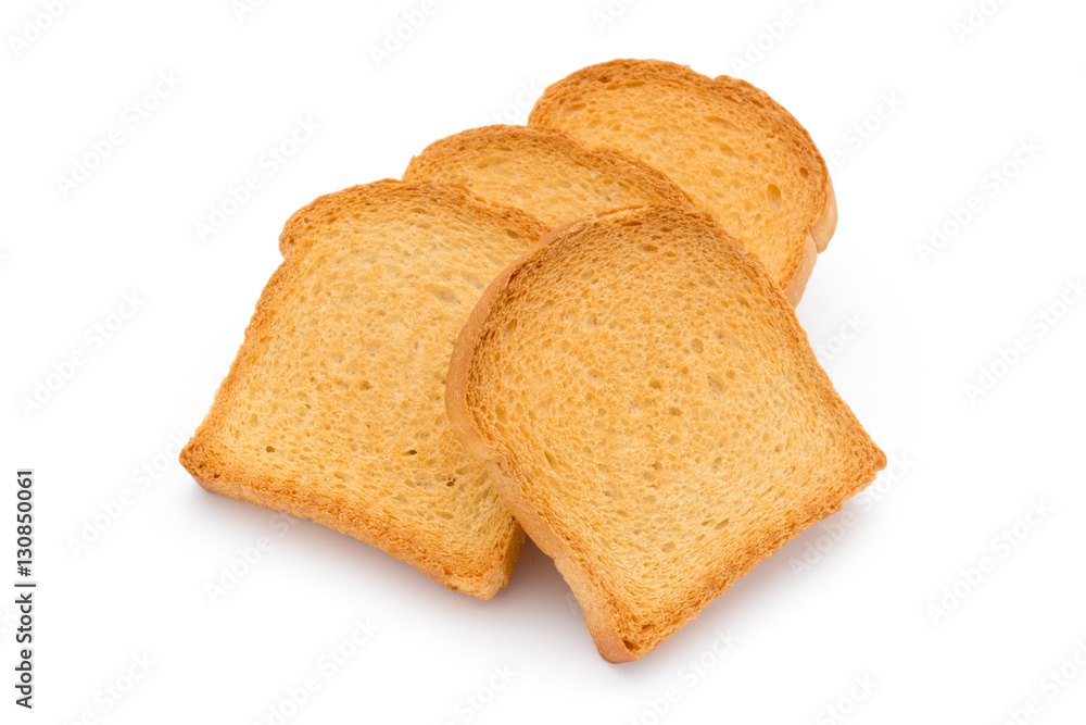 Slices of toast bread on wooden table, top view. Slices of toast bread on wooden table, top view.