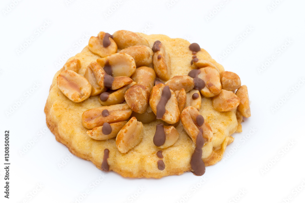 Cookies nuts on the isolated on white background. Cookies nuts on the isolated on white background.