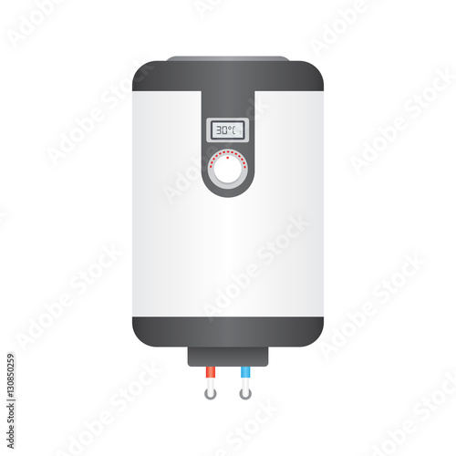 Electric boiler flat icon,