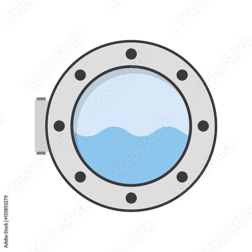 Porthole of ship