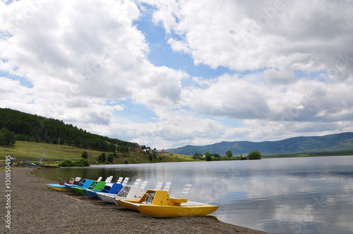 Lake in the Urals mountains. photo