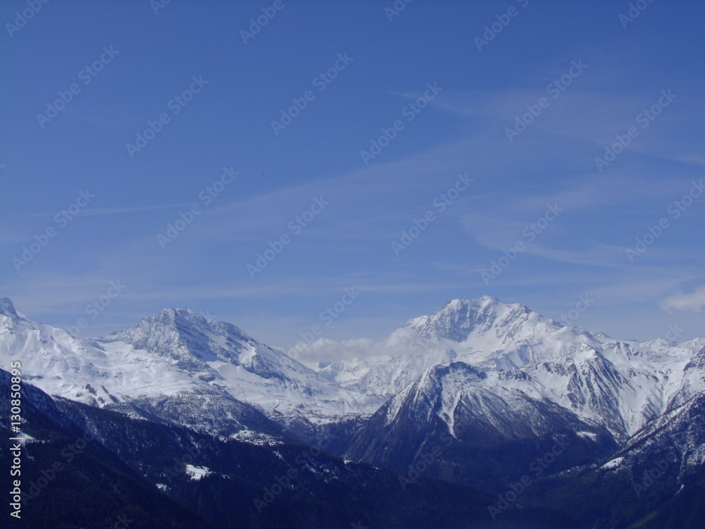 Bergkette im Wallis
