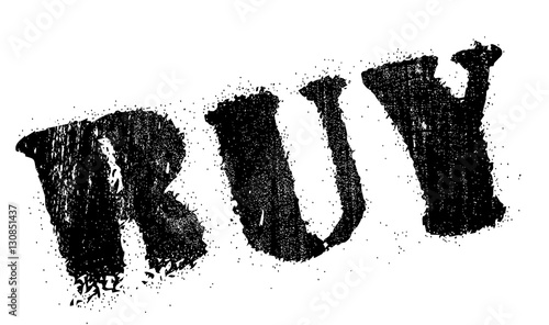 Buy stamp. Grunge design with dust scratches. Effects can be easily removed for a clean, crisp look. Color is easily changed.