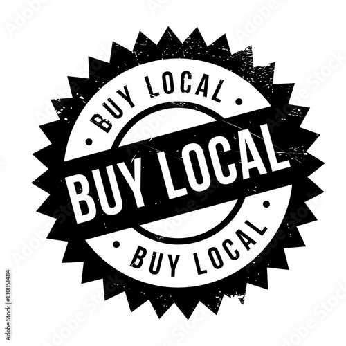 Buy local stamp. Grunge design with dust scratches. Effects can be easily removed for a clean, crisp look. Color is easily changed.