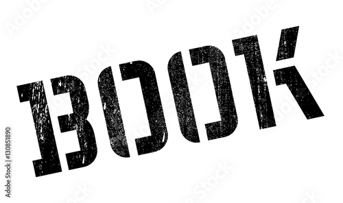 Book stamp. Grunge design with dust scratches. Effects can be easily removed for a clean, crisp look. Color is easily changed. rubber grunge