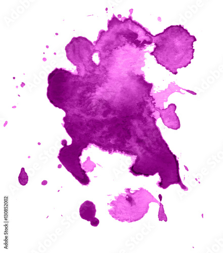 Colorful abstract watercolor stain with splashes and spatters. Modern creative background for trendy design.
