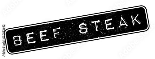 Beef Steak rubber stamp. Grunge design with dust scratches. Effects can be easily removed for a clean, crisp look. Color is easily changed.