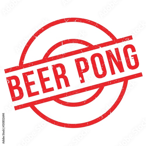 Beer Pong rubber stamp. Grunge design with dust scratches. Effects can be easily removed for a clean, crisp look. Color is easily changed.