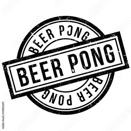 Beer Pong rubber stamp. Grunge design with dust scratches. Effects can be easily removed for a clean, crisp look. Color is easily changed.