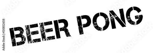 Beer Pong rubber stamp. Grunge design with dust scratches. Effects can be easily removed for a clean, crisp look. Color is easily changed.