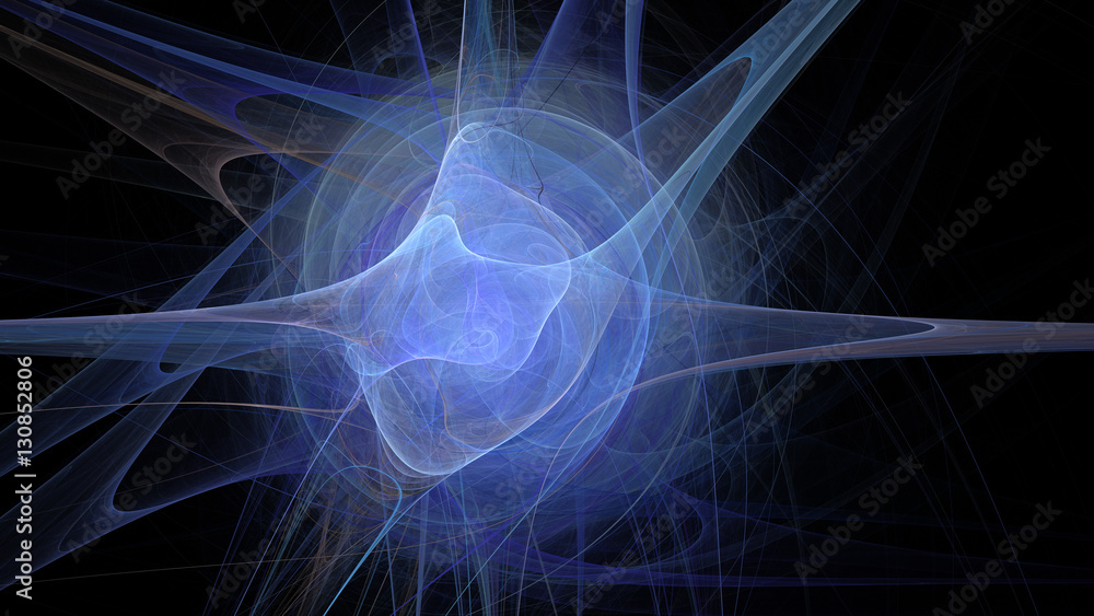 Blue curves and waves abstract 3d background Blue curves and waves abstract 3d background