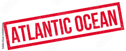 Atlantic Ocean rubber stamp. Grunge design with dust scratches. Effects can be easily removed for a clean, crisp look. Color is easily changed.