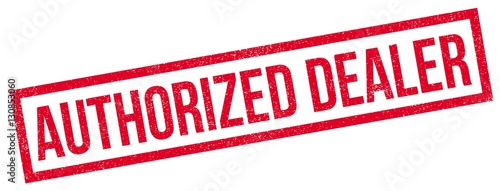 Authorized Dealer rubber stamp. Grunge design with dust scratches. Effects can be easily removed for a clean, crisp look. Color is easily changed.
