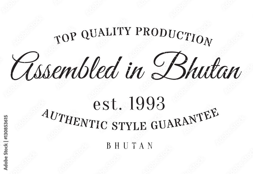 Assembled in Bhutan rubber stamp. Grunge design with dust scratches. Effects can be easily removed for a clean, crisp look. Color is easily changed. Assembled in Bhutan rubber stamp. Grunge design with dust scratches. Effects can be easily removed for a clean, crisp look. Color is easily changed.