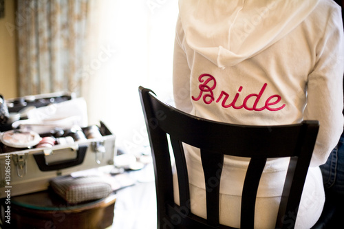 Bride getting ready