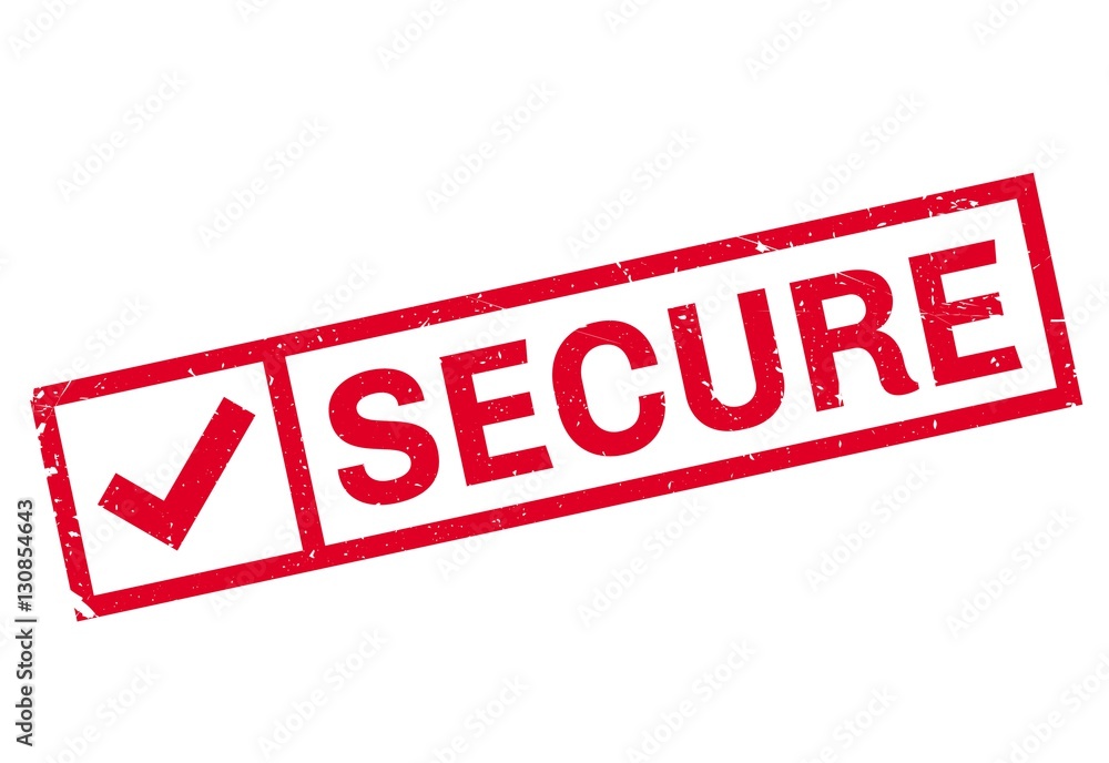 Fototapeta premium Secure stamp. Grunge design with dust scratches. Effects can be easily removed for a clean, crisp look. Color is easily changed.