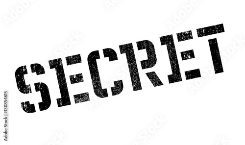 Secret stamp. Grunge design with dust scratches. Effects can be easily removed for a clean, crisp look. Color is easily changed.