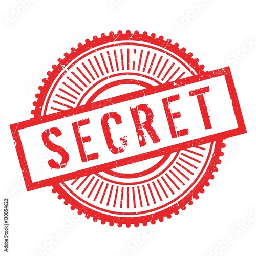 Secret stamp. Grunge design with dust scratches. Effects can be easily removed for a clean, crisp look. Color is easily changed.