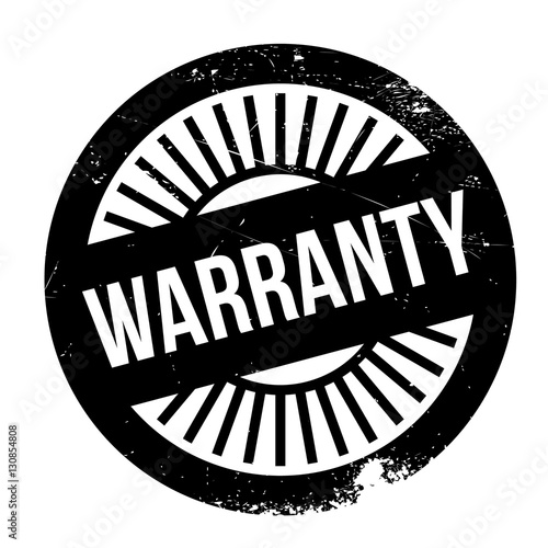 Warranty stamp. Grunge design with dust scratches. Effects can be easily removed for a clean, crisp look. Color is easily changed.