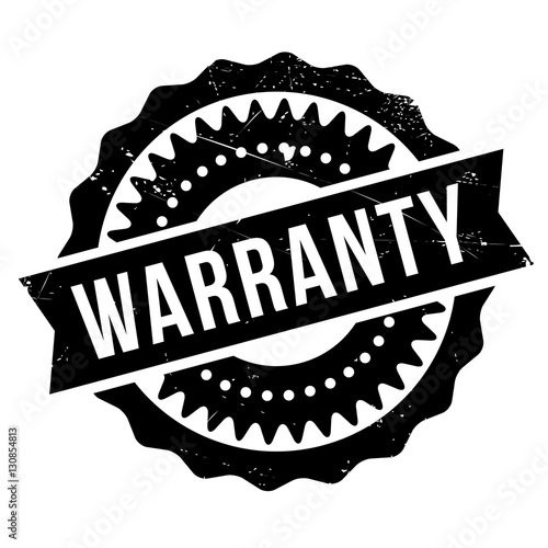 Warranty stamp. Grunge design with dust scratches. Effects can be easily removed for a clean, crisp look. Color is easily changed.