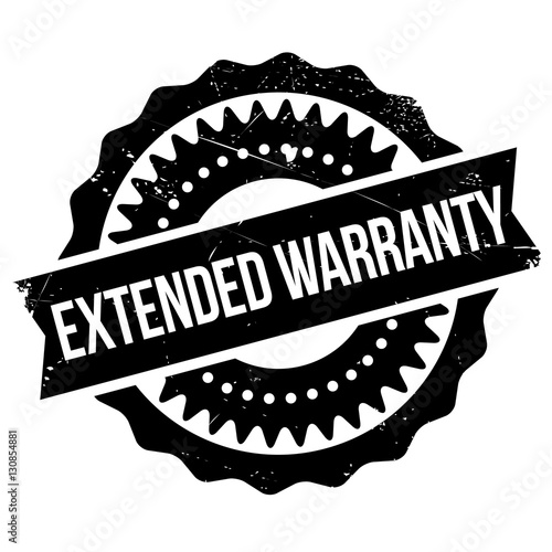 Extended warranty stamp. Grunge design with dust scratches. Effects can be easily removed for a clean, crisp look. Color is easily changed.